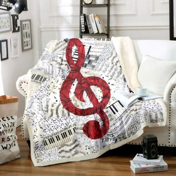 Music Fleece Blanket Sherpa Blanket