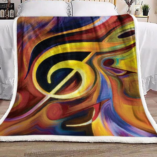 Music Note Fleece Blanket Sherpa Blanket