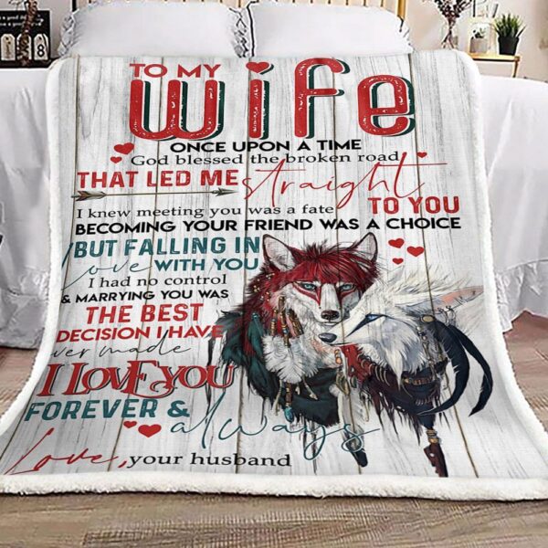 Fox To My Wife Fleece Blanket Sherpa Blanket