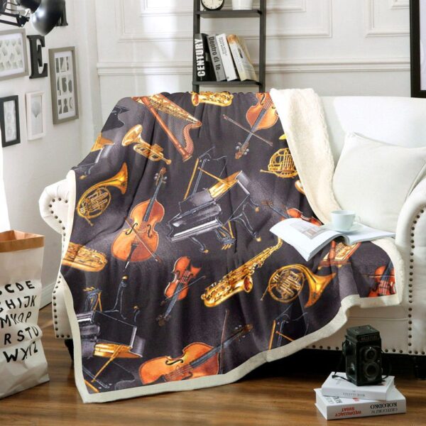 Music Fleece Blanket Sherpa Blanket