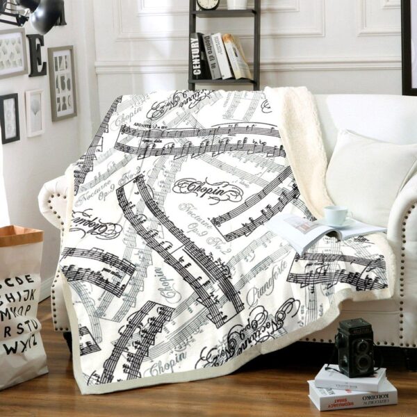 Music Fleece Blanket Sherpa Blanket