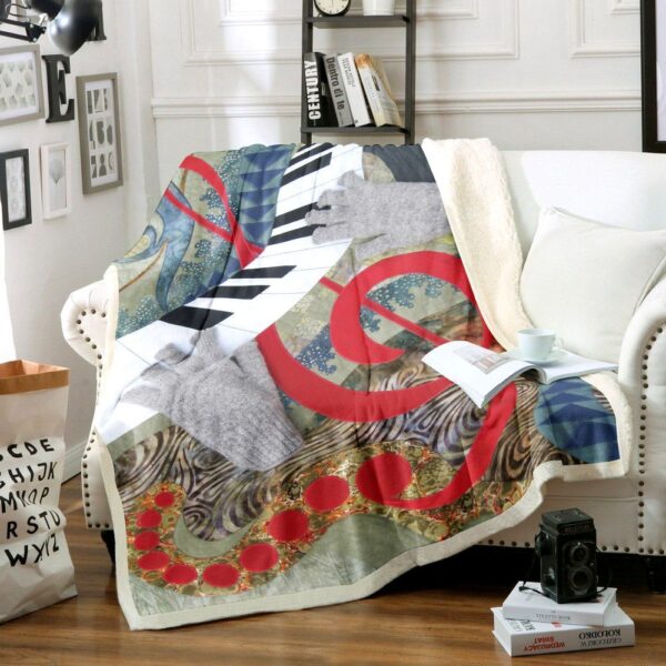 Music Fleece Blanket Sherpa Blanket
