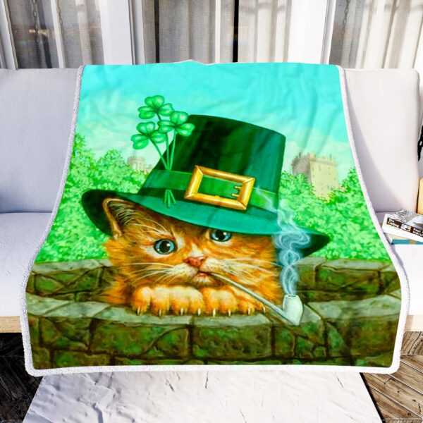 Irish Cat Fleece Blanket Sherpa Blanket