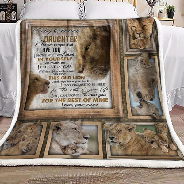 To My Amazing Daughter Tiger Fleece Blanket Sherpa Blanket