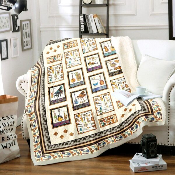 Music Fleece Blanket Sherpa Blanket