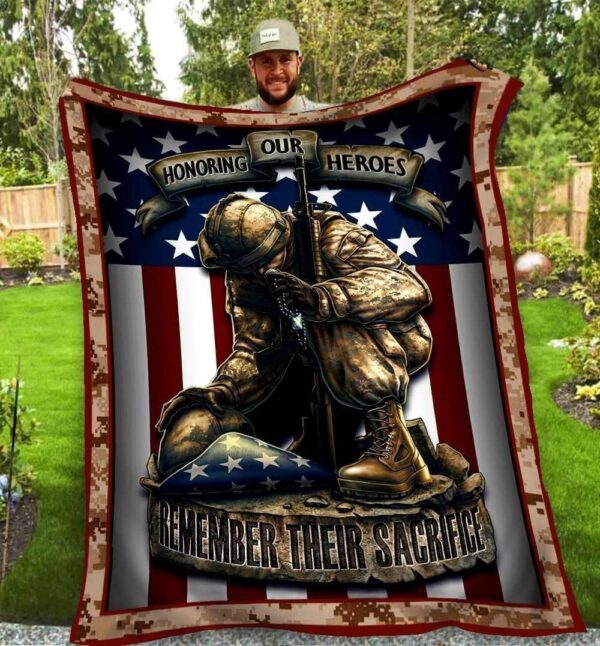 Veteran Fleece Blanket Sherpa Blanket