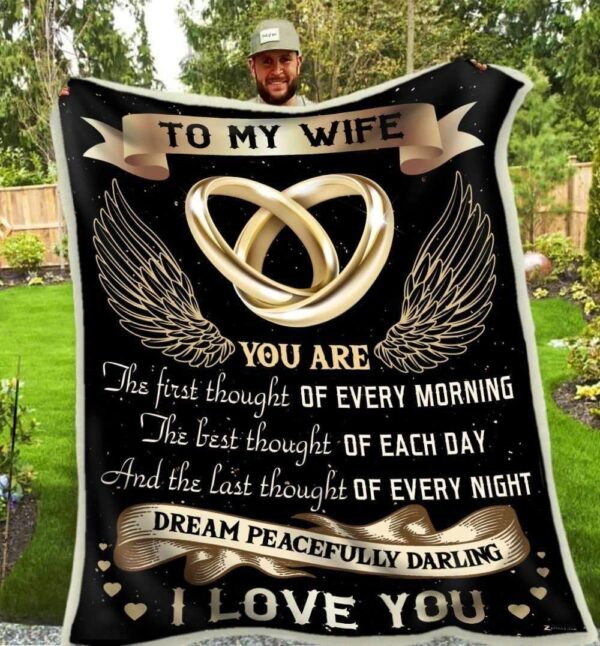 To My Wife Fleece Blanket Sherpa Blanket