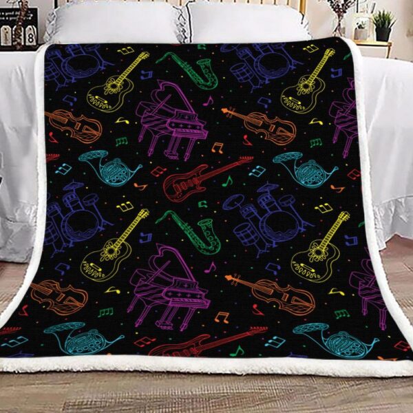 Music Fleece Blanket Sherpa Blanket