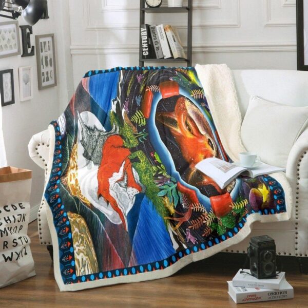 Fox Fleece Blanket Sherpa Blanket