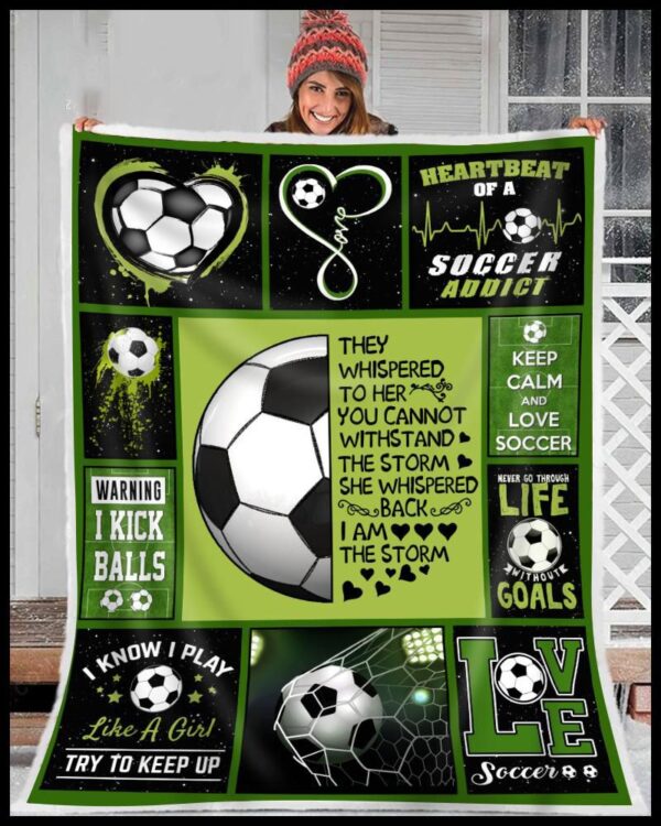 Soccer Fleece Blanket Sherpa Blanket