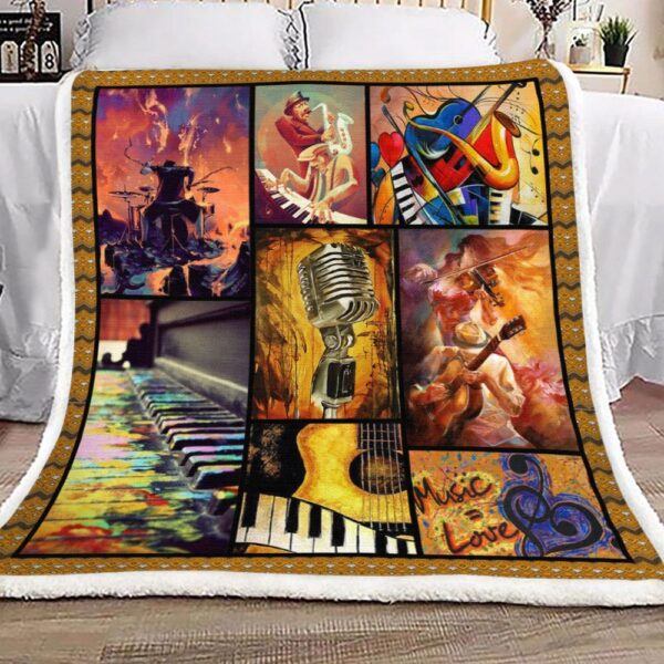 Music Fleece Blanket Sherpa Blanket