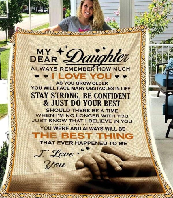 My Dear Daughter Fleece Blanket Sherpa Blanket