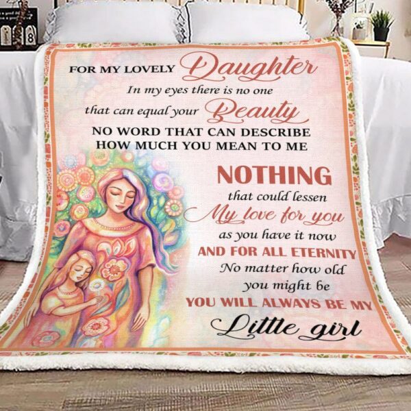 To My Daughter Fleece Blanket Sherpa Blanket
