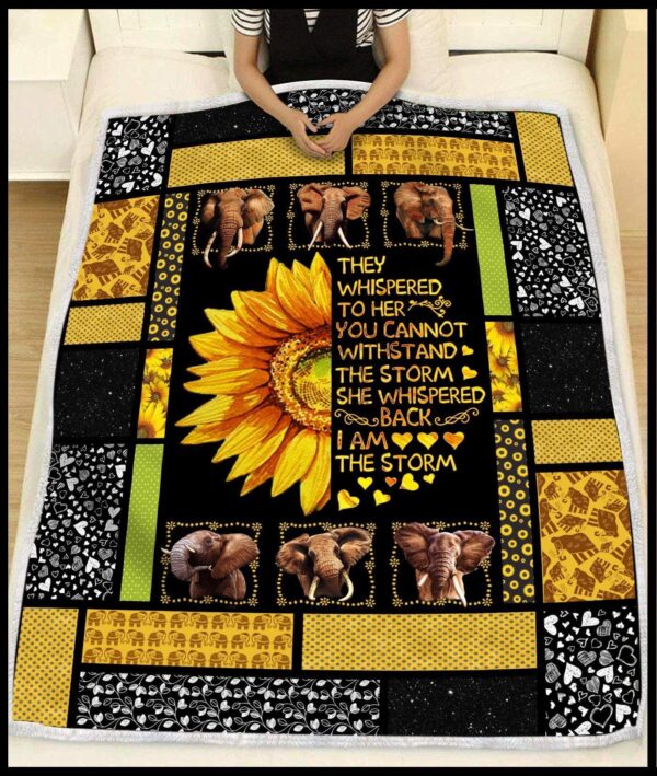 Elephant Fleece Blanket Sherpa Blanket