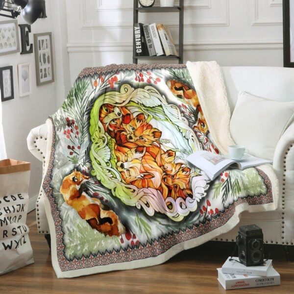 Fox Fleece Blanket Sherpa Blanket