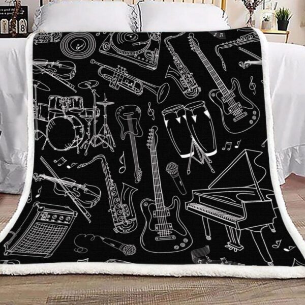 Music Fleece Blanket Sherpa Blanket
