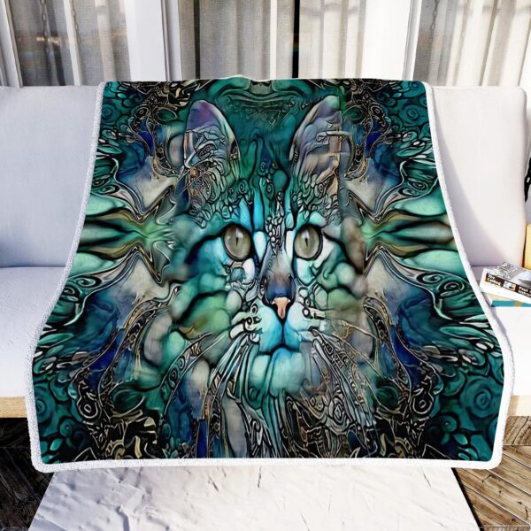 Cat Art Fleece Blanket Sherpa Blanket