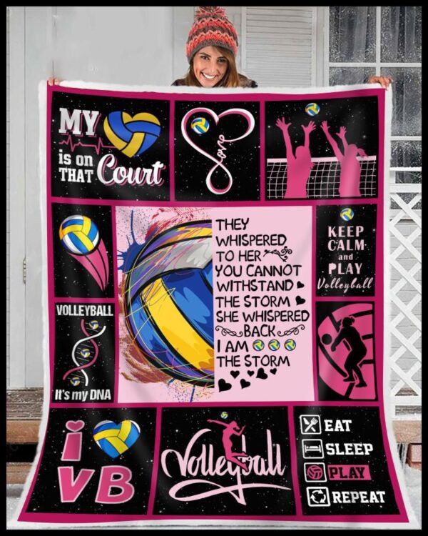 Volleyball Fleece Blanket Sherpa Blanket