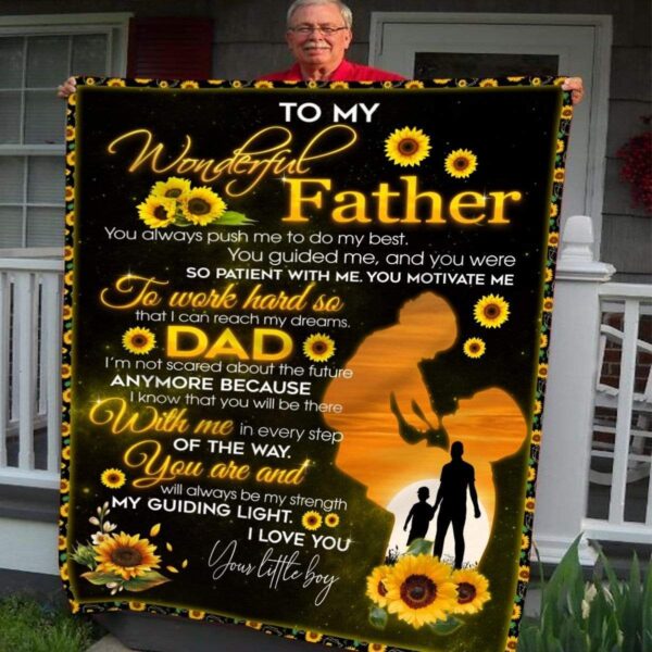 To My Father Fleece Blanket Sherpa Blanket