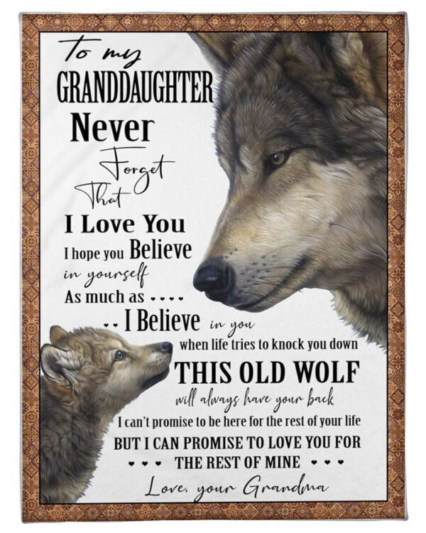 To My Granddaughter Never Forget Fleece Blanket Sherpa Blanket