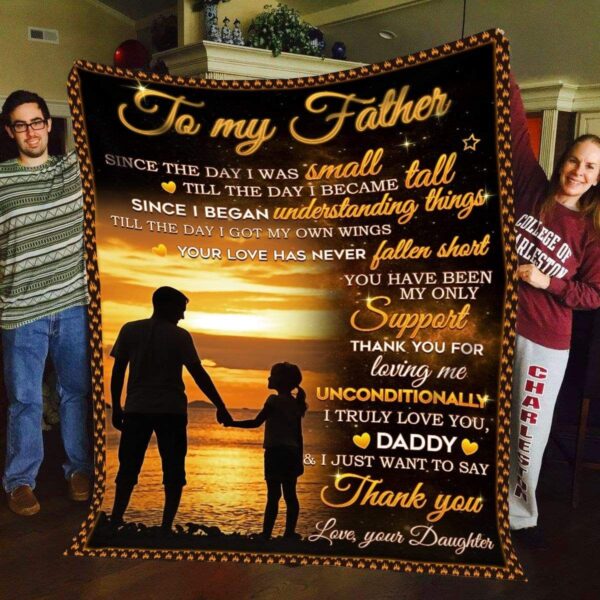 To My Father Fleece Blanket Sherpa Blanket