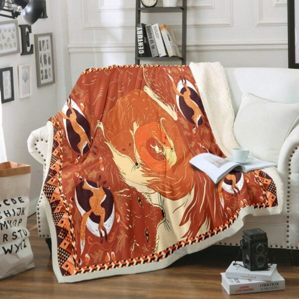 Fox Fleece Blanket Sherpa Blanket