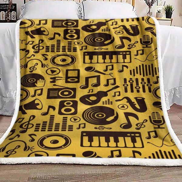 Musical Instruments Fleece Blanket Sherpa Blanket