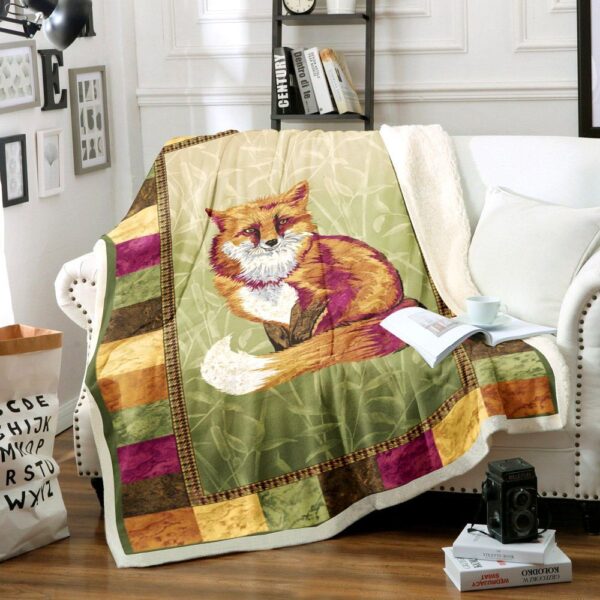 Fox Fleece Blanket Sherpa Blanket