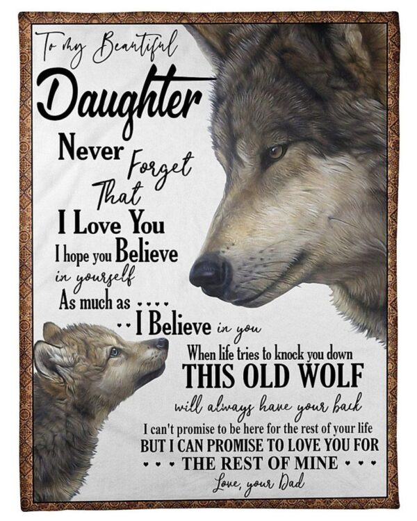 Dad To Daughter Fleece Blanket Sherpa Blanket
