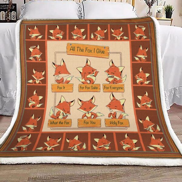 Fox Cute Fleece Blanket Sherpa Blanket
