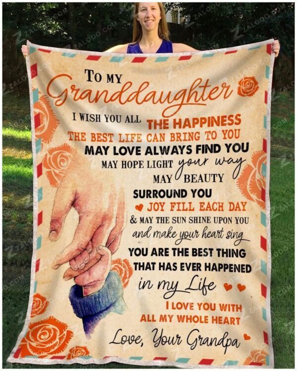 Granddaughter Fleece Blanket Sherpa Blanket