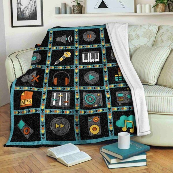 Music Fleece Blanket Sherpa Blanket