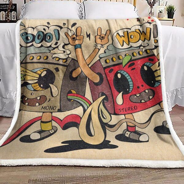 Stereo Mono Music Fleece Blanket Sherpa Blanket