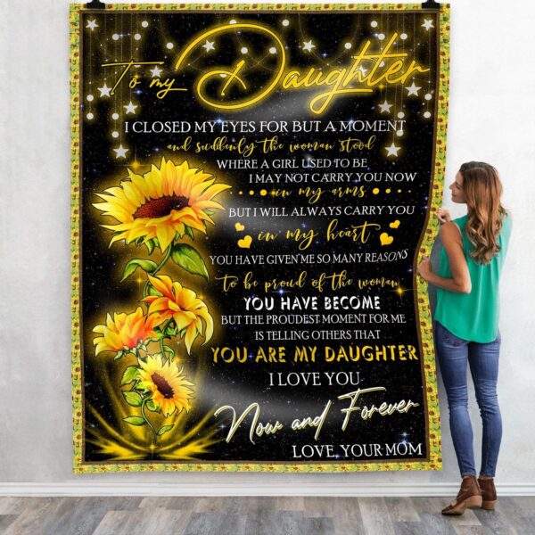 To My Daughter Fleece Blanket Sherpa Blanket