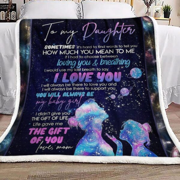 To My Daughter Fleece Blanket Sherpa Blanket