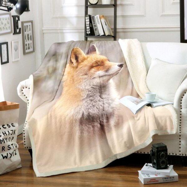 Fox Fleece Blanket Sherpa Blanket