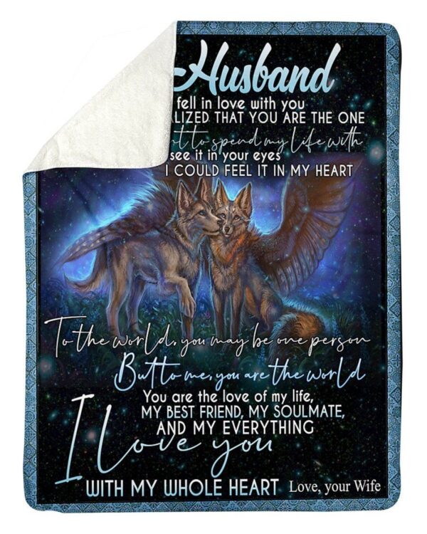 Fox To My Husband Fleece Blanket Sherpa Blanket