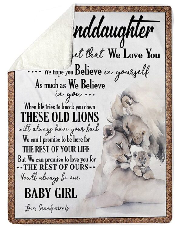 Grandparents To Granddaughter Fleece Blanket Sherpa Blanket