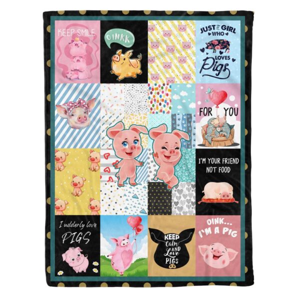 Pig Fleece Blanket Sherpa Blanket