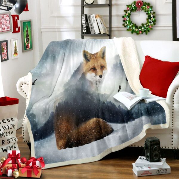 Fox Fleece Blanket Sherpa Blanket