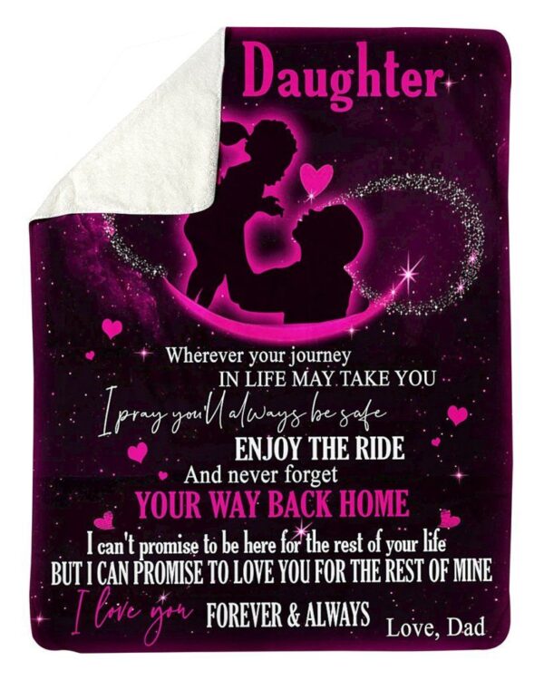 Dad To Daughter C Fleece Blanket Sherpa Blanket