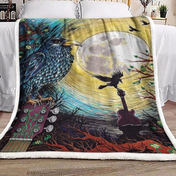 Raven Moon Music Fleece Blanket Sherpa Blanket