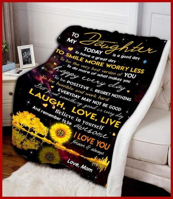 To My Daughter Fleece Blanket Sherpa Blanket