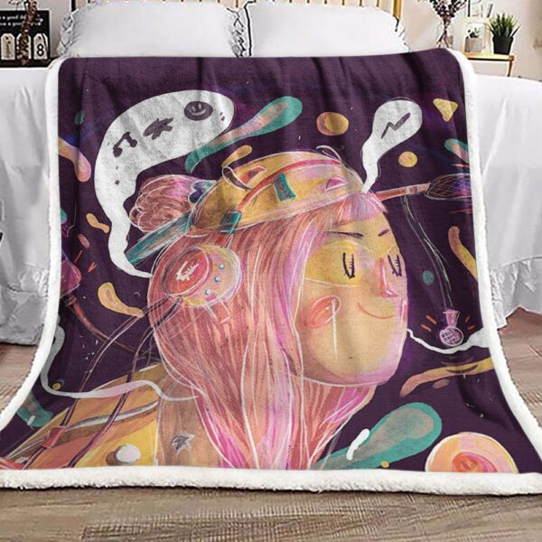 Music Lover Fleece Blanket Sherpa Blanket