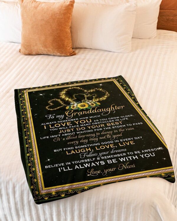 To My Granddaughter I Love You Nani Fleece Blanket Sherpa Blanket