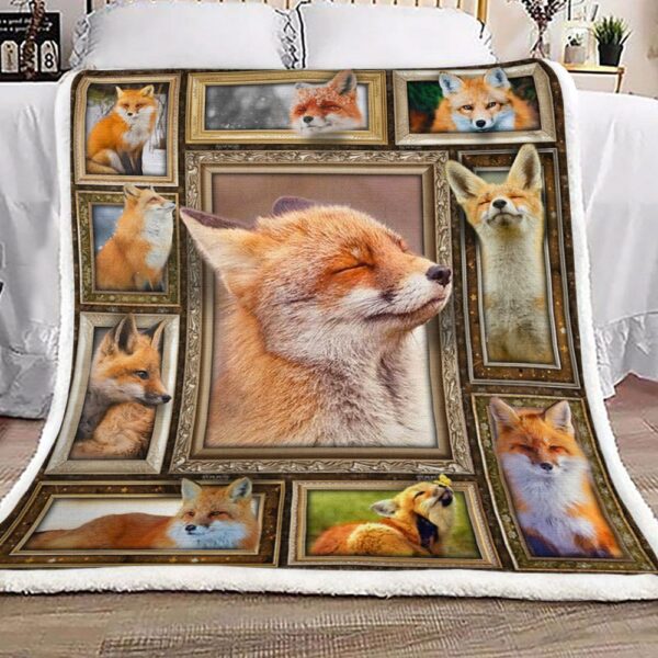 Red Fox Fleece Blanket Sherpa Blanket