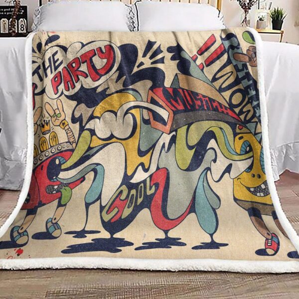 Stereo Mono Music Party Fleece Blanket Sherpa Blanket