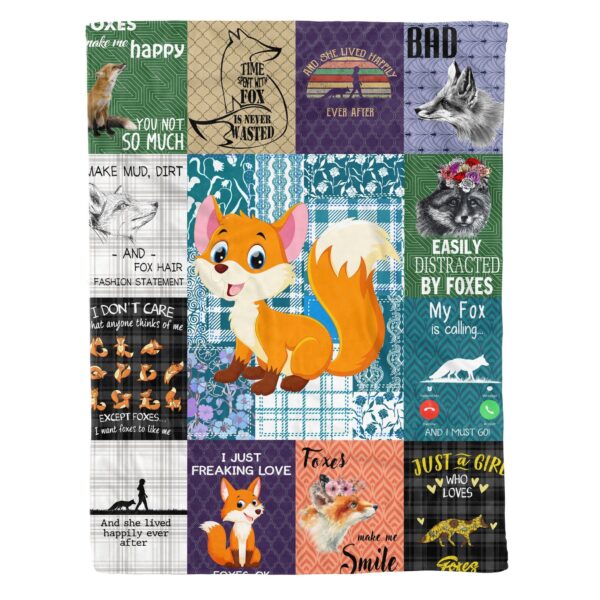 Fox Fleece Blanket Sherpa Blanket