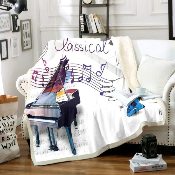 Music Fleece Blanket Sherpa Blanket