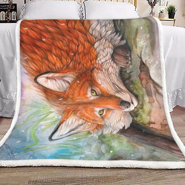 Red Fox Fleece Blanket Sherpa Blanket
